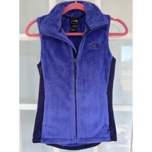 The North Face Vest Women's XS Fuzzy Fleece Full Zip Purple
